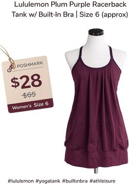 lululemon plum purple racerback tank